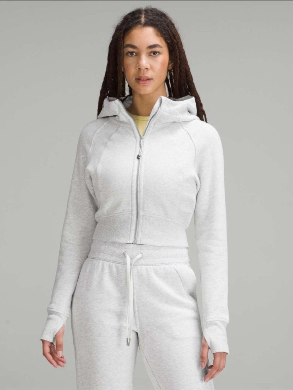 Lululemon Scuba Full Zip Cropped Hoodie - Gem